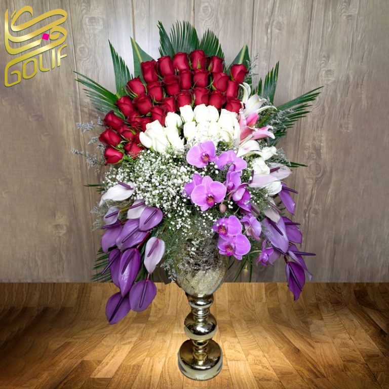 جام گل تبریک عاشقانه هدیه تولد عیادت نوزاد فوق لاکچری ارسال رایگان زیبا لاکچری ارسال فوری سریع گل فروشی آنلاین گل فروشی گلیف golif جعبه گل زیبا لاکچری آنترویم لیلیوم ارکیده